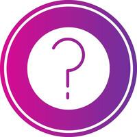 Help Glyph Gradient Circle Icon vector