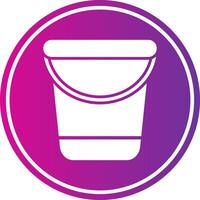 Water Bucket Glyph Gradient Circle Icon vector