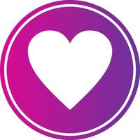 Heart Glyph Gradient Circle Icon vector