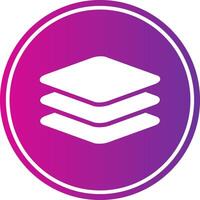 Layers Glyph Gradient Circle Icon vector