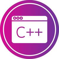 Development Glyph Gradient Circle Icon vector