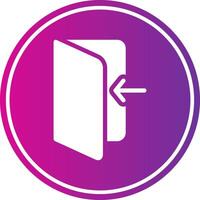 Logout Glyph Gradient Circle Icon vector