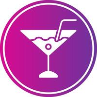 Martini Glyph Gradient Circle Icon vector