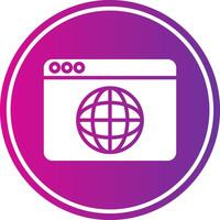 Browser Glyph Gradient Circle Icon vector
