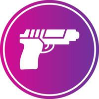 Gun Glyph Gradient Circle Icon vector