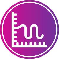 Chart Glyph Gradient Circle Icon vector