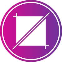 Crop Glyph Gradient Circle Icon vector