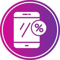 Smartphone Glyph Gradient Circle Icon vector