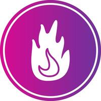 Fire Glyph Gradient Circle Icon vector