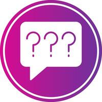 Question Glyph Gradient Circle Icon vector