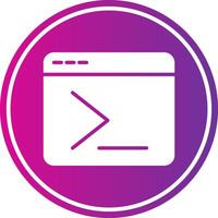 terminal Glyph Gradient Circle Icon vector