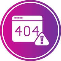 Error404 Glyph Gradient Circle Icon vector