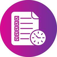 Checklist Glyph Gradient Circle Icon vector