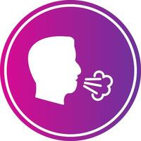 Dry Cough Glyph Gradient Circle Icon vector