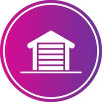 Garrage Glyph Gradient Circle Icon vector