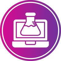 Laptop Glyph Gradient Circle Icon vector
