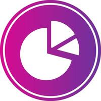 Pie Chart Glyph Gradient Circle Icon vector
