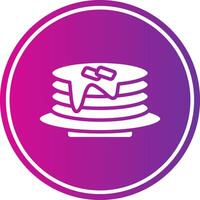 Pan Cake Glyph Gradient Circle Icon vector