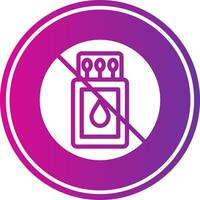 No Fire Glyph Gradient Circle Icon vector