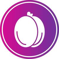 Apricot Glyph Gradient Circle Icon vector