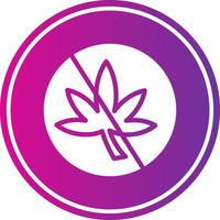 No Weed Glyph Gradient Circle Icon vector