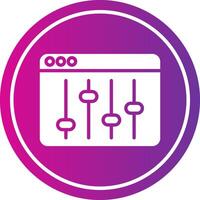 Web Browser Glyph Gradient Circle Icon vector