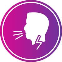 Difficult Breathing Glyph Gradient Circle Icon vector