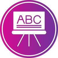 Blackboard Glyph Gradient Circle Icon vector