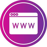 Www Glyph Gradient Circle Icon vector