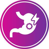 Abdominal pain Glyph Gradient Circle Icon vector