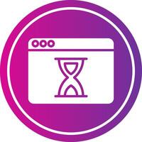 Waiting Glyph Gradient Circle Icon vector