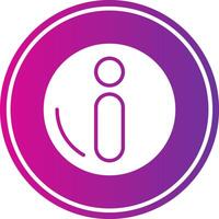 information Glyph Gradient Circle Icon vector