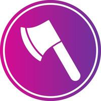 Axe Glyph Gradient Circle Icon vector
