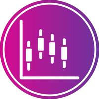 Plot Glyph Gradient Circle Icon vector