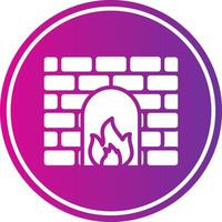 Firewall Glyph Gradient Circle Icon vector