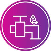 Save Water Glyph Gradient Circle Icon vector