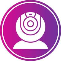 web camera Glyph Gradient Circle Icon vector