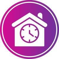 Waiting Glyph Gradient Circle Icon vector