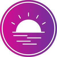 Sunrise Glyph Gradient Circle Icon vector