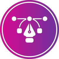 Pen Tool Glyph Gradient Circle Icon vector