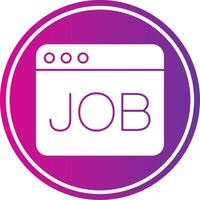 Job Glyph Gradient Circle Icon vector