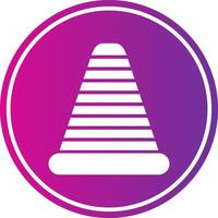 Traffic Cone Glyph Gradient Circle Icon vector