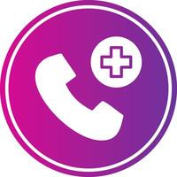Emergency Call Glyph Gradient Circle Icon vector
