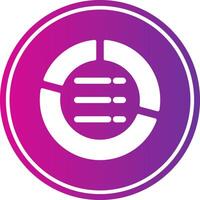 Pie Chart Glyph Gradient Circle Icon vector