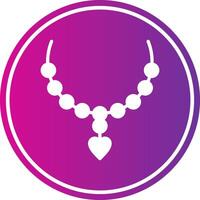 Necklace Glyph Gradient Circle Icon vector