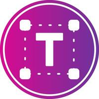 Text Glyph Gradient Circle Icon vector