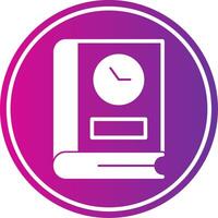 Duration Glyph Gradient Circle Icon vector