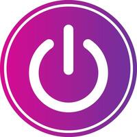 Power Glyph Gradient Circle Icon vector