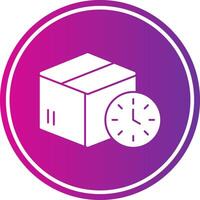 Delivery Time Glyph Gradient Circle Icon vector