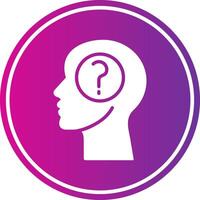 Head Glyph Gradient Circle Icon vector